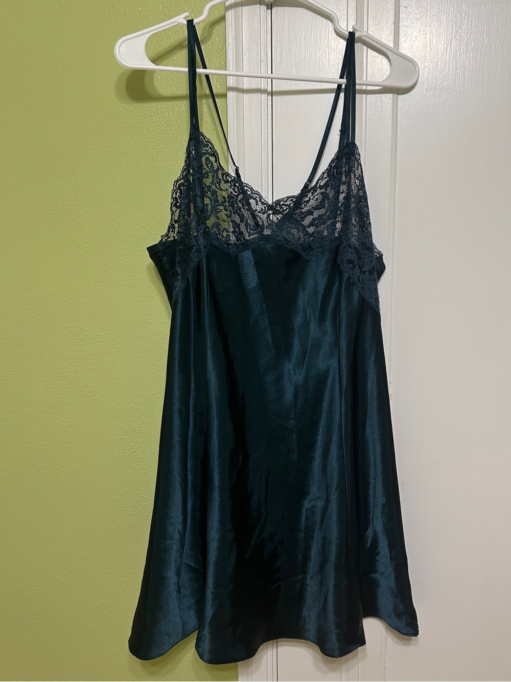 Vintage Victoria’s Secret Emerald Green Satin Slip Dress